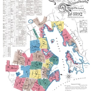 1892 Town Map of Gloucester Massachusetts