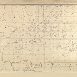 Mapa de 1880 del condado de Burnett, Wisconsin