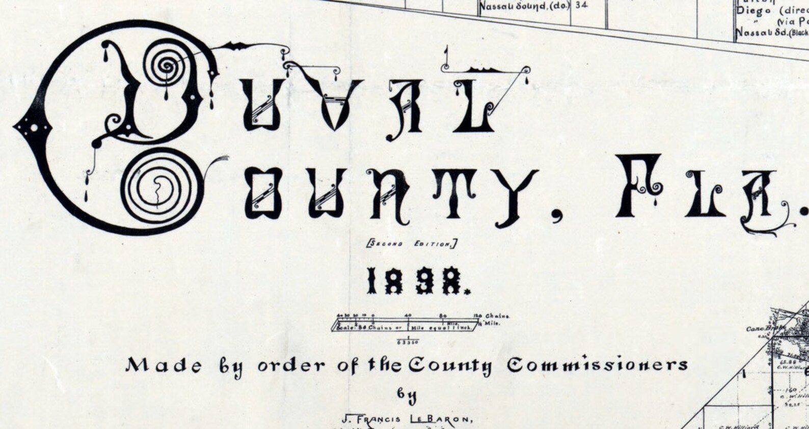 1898 Map of Duval County Florida Etsy