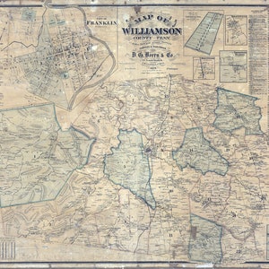 1878 Map of Williamson County Tennessee