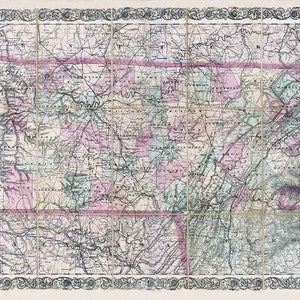 1876 Map of the State of Tennessee