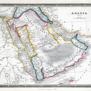 1856 Map of Arabia