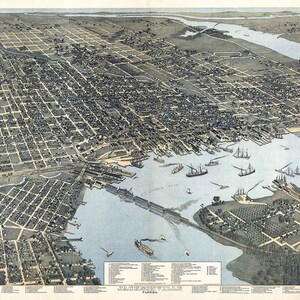 1893 Panorama-Karte von Jacksonville Florida