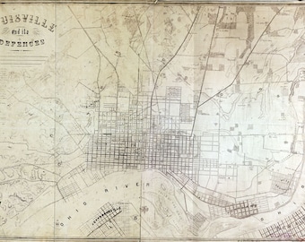 1865 Map of Louisville Kentucky