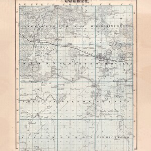1874 Map of Waseca County Minnesota