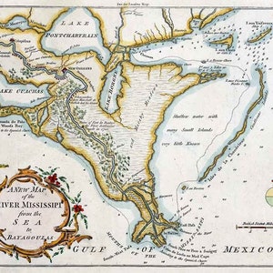 1761 Map of The Mississippi River