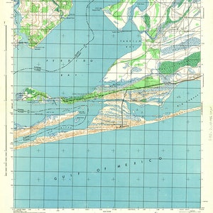 1944 Topo Karte von Peridido Bay Südflorida Viereck