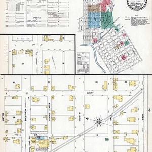 1897 Plan de la ville de Meyersdale, comté de Somerset, Pennsylvanie