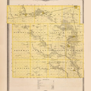 1875, carte du comté de Hardin, Iowa