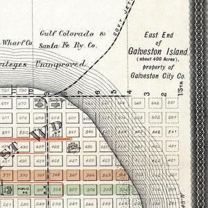 1890 Map of Galveston Texas - Etsy