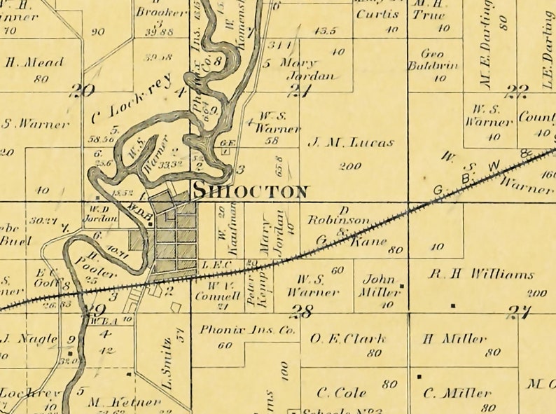 1889 Map of Bovina Township Outagamie County Wisconsin Etsy