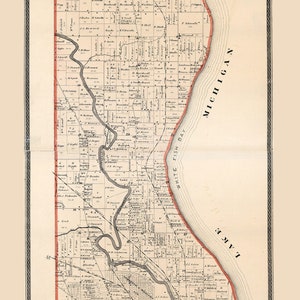 1876 Map of Milwaukee Township Milwaukee County Wisconsin