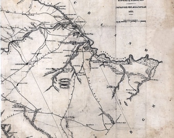 Map Of Lexington County Sc 1825 Map Of Lexington County South Carolina - Etsy Australia