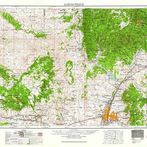 1958 Topo Karte von Albuquerque New Mexico Santa Fe Nationalwald