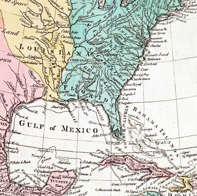 1763 Map of North America Etsy - Il 794xN.1638935510 Mi4a