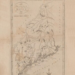 1811 Mapa de la provincia de Maine