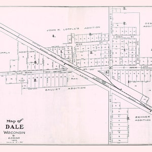 1904 Map of Dale Outagamie County Wisconsin