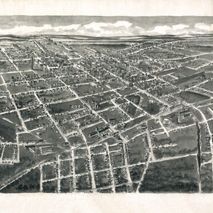 1907 Panorama-Karte von Statenville, North Carolina