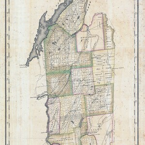 1829-Karte von Washington County, New York