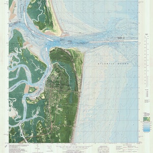 Zeekaart uit 1981 van Fernandina Beach, Florida