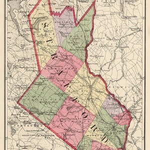 1877 Map of Strafford County New Hampshire