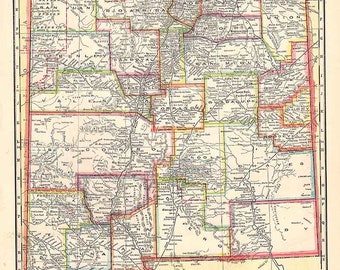 1911 Map of the State of New Mexico