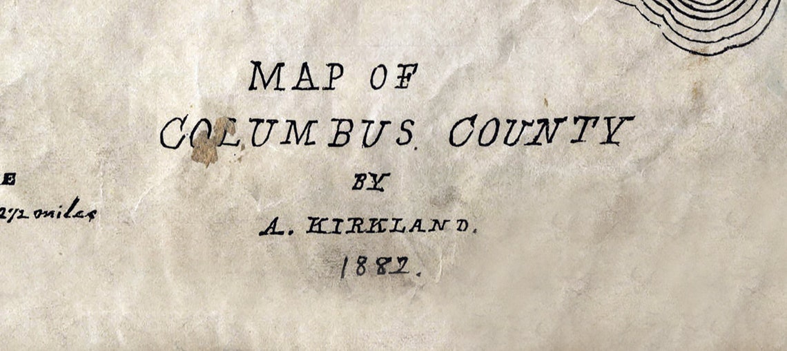 1882 Map of Columbus County North Carolina - Etsy