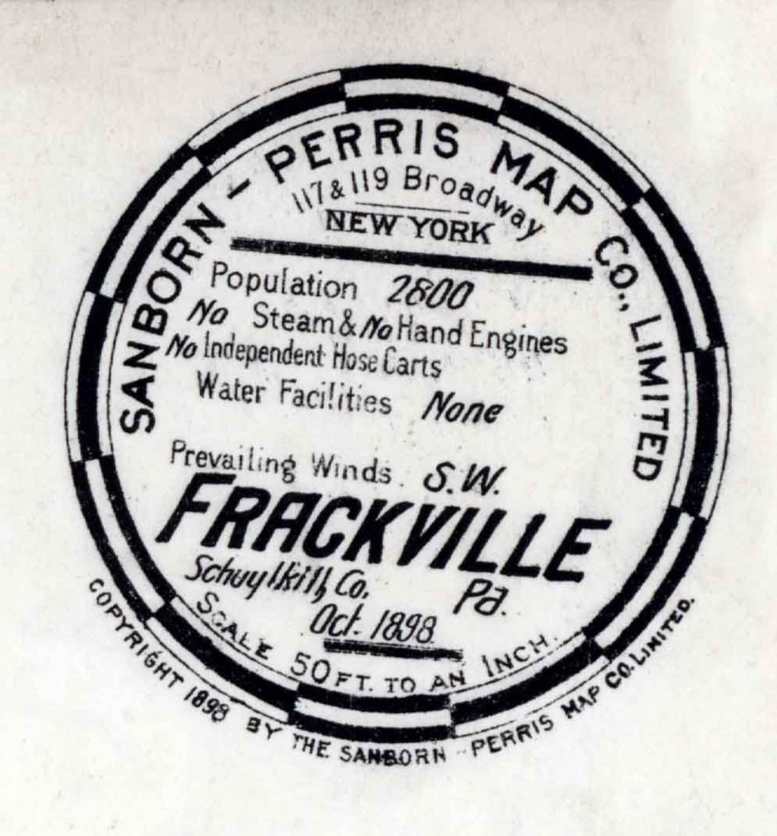 1898 Town Map of Frackville Schuylkill County Pennsylvania Etsy UK