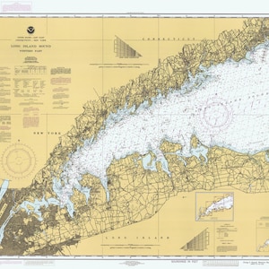 1996 Nautical Map of Long Island Sound Western Part New York