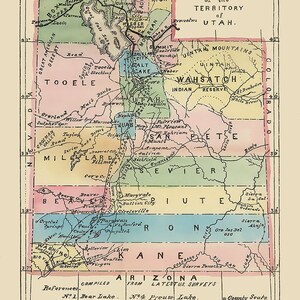 1870 Map of Utah