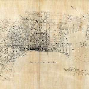 1860 Map of Nashville Tennessee