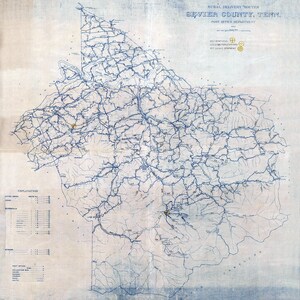 1912-Karte von Sevier County, Tennessee