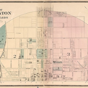 1877 Map of Northern Lexington Fayette County Kentucky