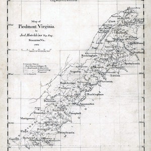 1873 Map of Piedmont Virginia