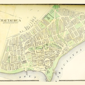 1881 Town Map of Chautauqua Chautauqua County New York