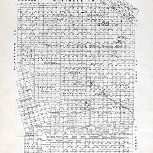 1892 Farm Line Map du comté de Sterling au Texas