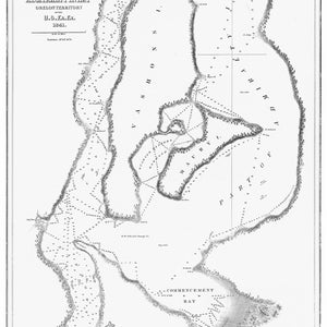 1841 Nautical Chart of The Narrows Puget Sound Tacoma Washington