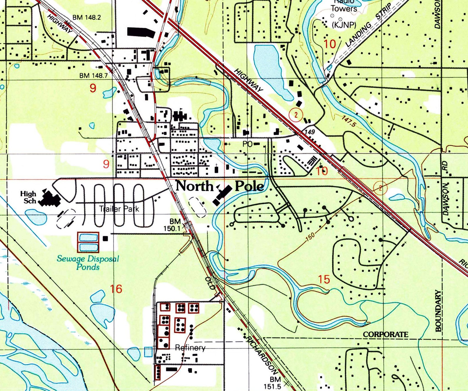 1992 Map of North Pole Alaska Etsy
