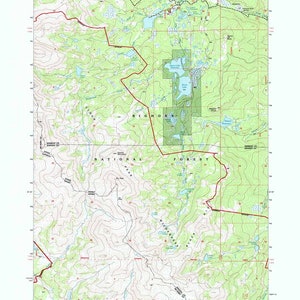 Carte topographique 1993 de Dome Lake, Wyoming, WY, forêt Bighorn