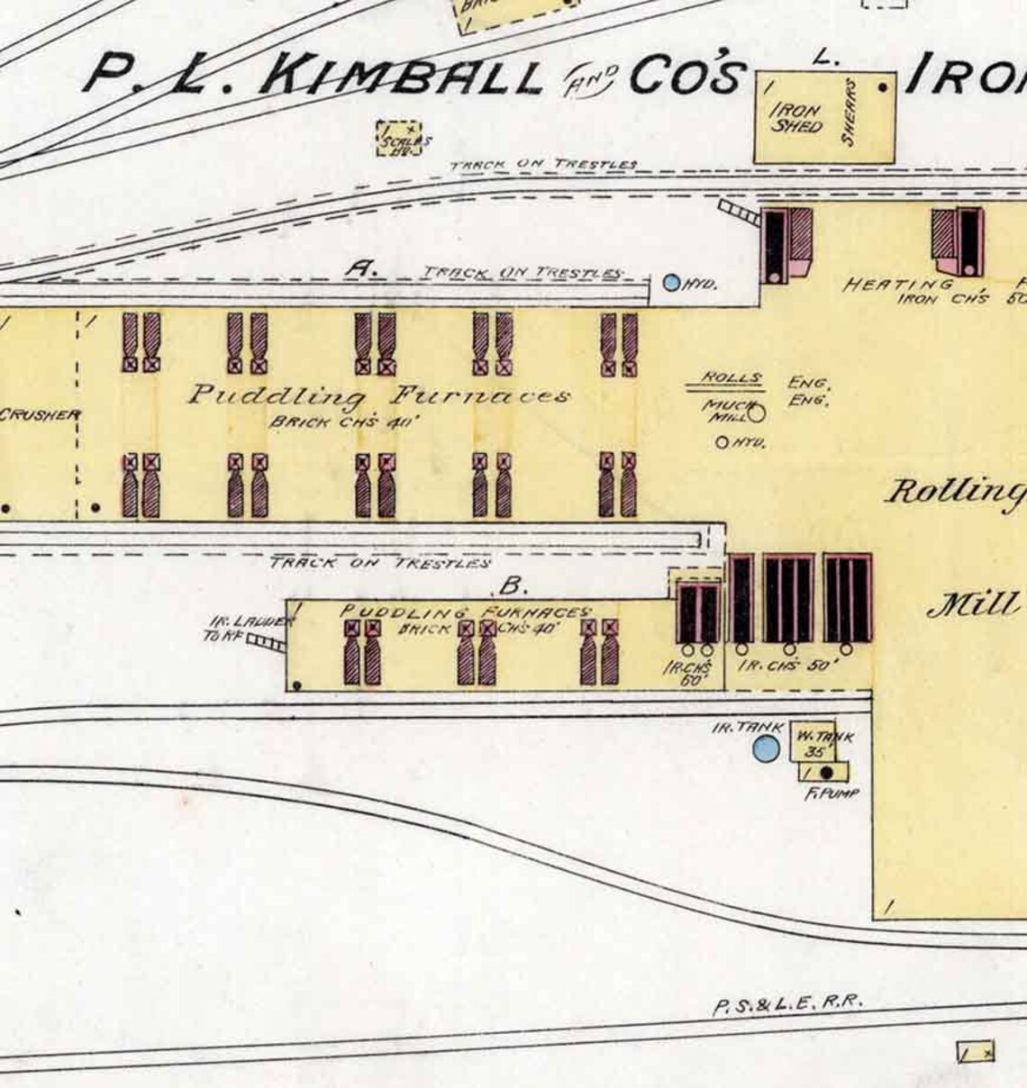 1888 Town Map of Greenville Mercer County Pennsylvania Etsy