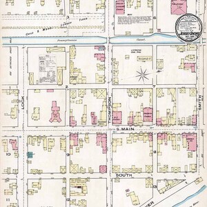1885 Plan de la ville de Jersey Shore, comté de Lycoming, Pennsylvanie