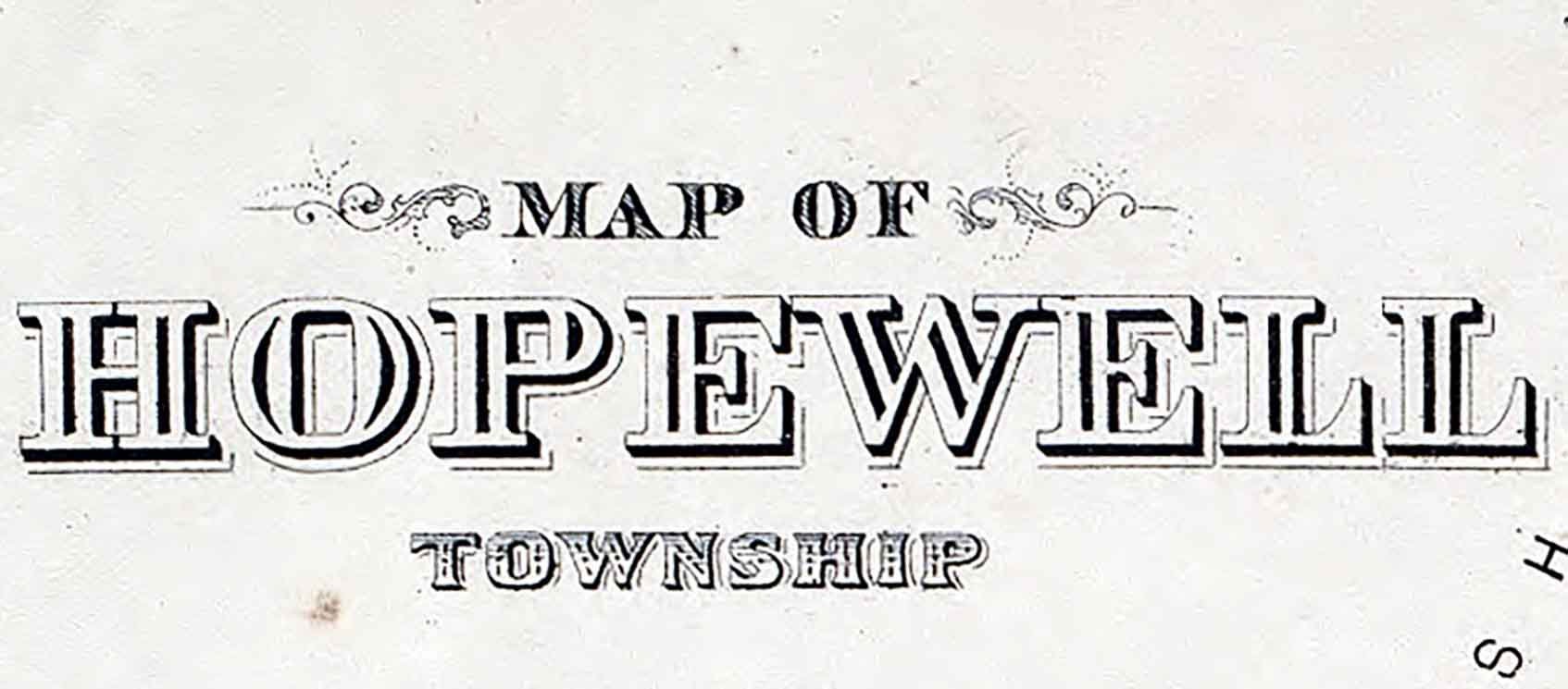 1876 Map of Hopewell Township Cumberland County New Jersey Etsy