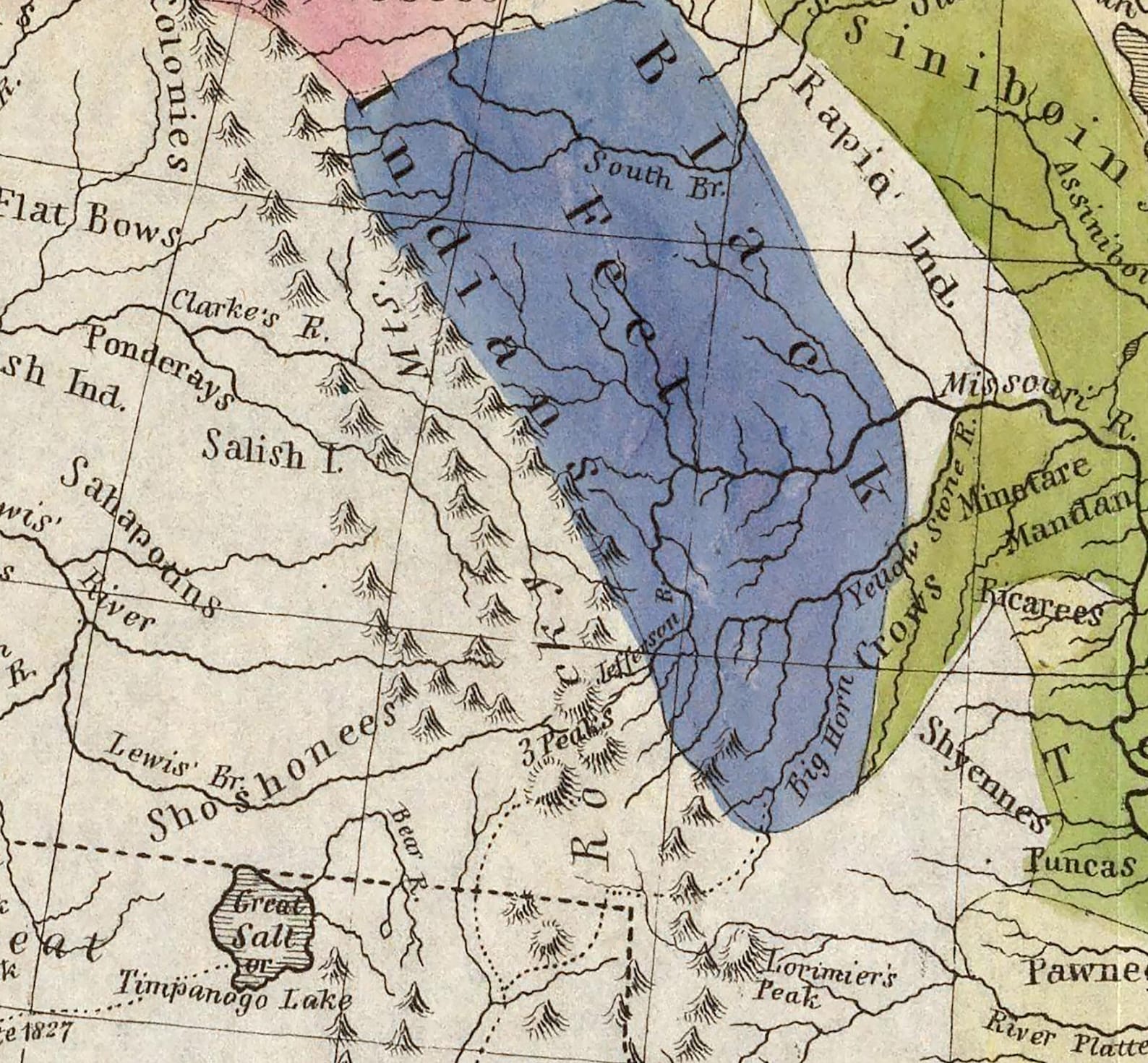 1836 Map of Indian Tribes of North America by Albert Gallatin - Etsy