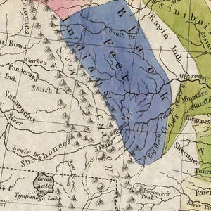 1836 Map of Indian Tribes of North America by Albert Gallatin - Etsy
