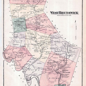 1875-Karte von West Brunswick Township Schuylrill County Pennsylvania