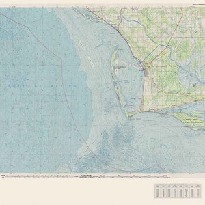 Zeekaart uit 1978 van Port Saint Joe, Florida