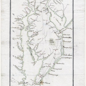 1775 Karte der Delaware Bay und der Chesapeake Bay