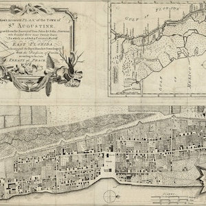 1764 Kaart van Sint-Augustinus Florida