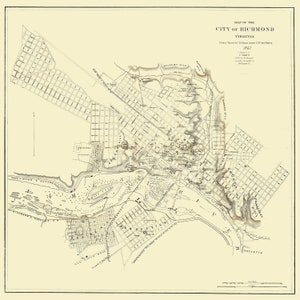 1861 Map of Richmond Virginia