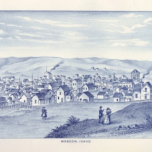 1889 Panoramakarte von Moskau, Idaho